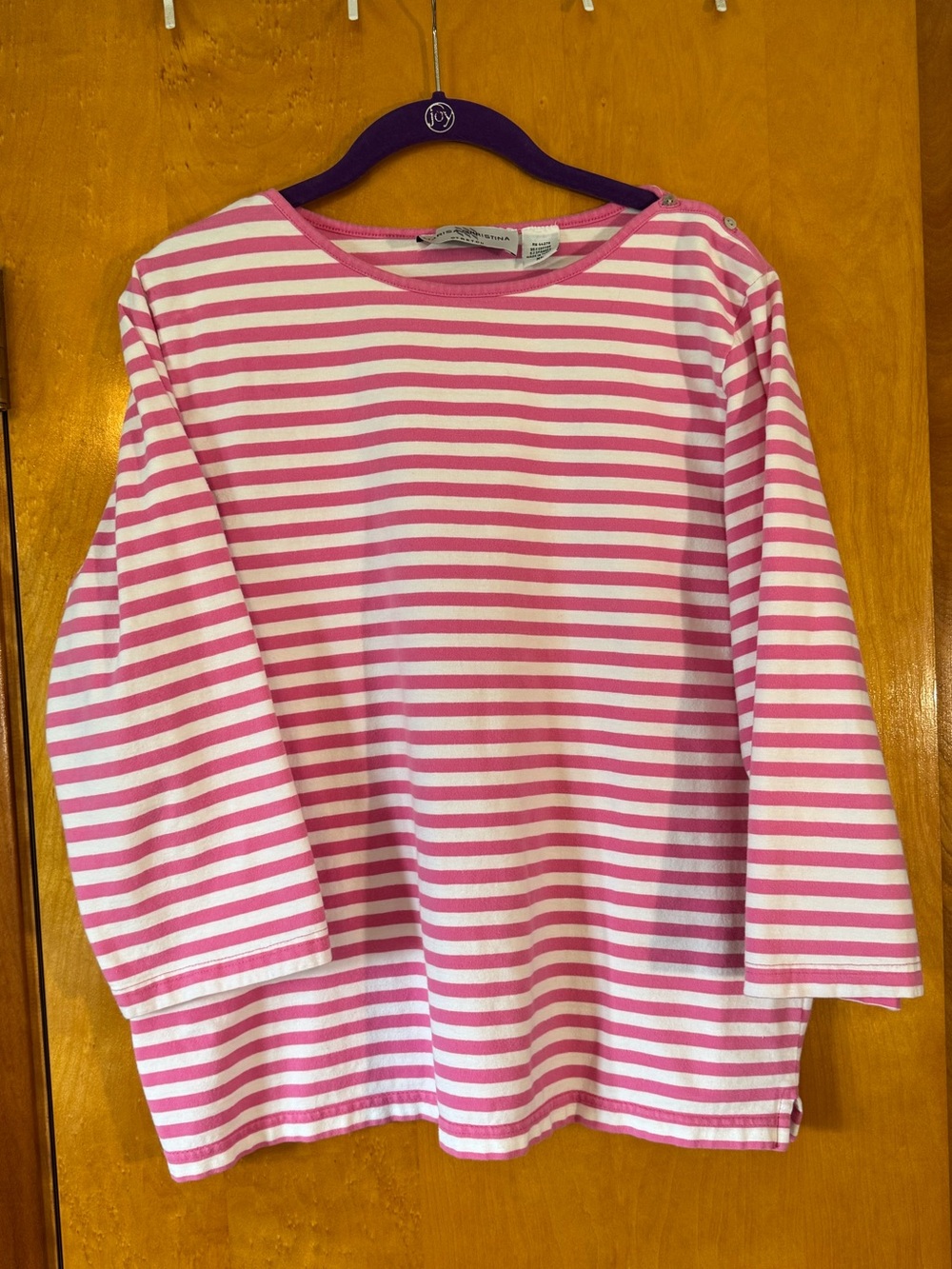 Marisa Christina Pink & White Striped Top
